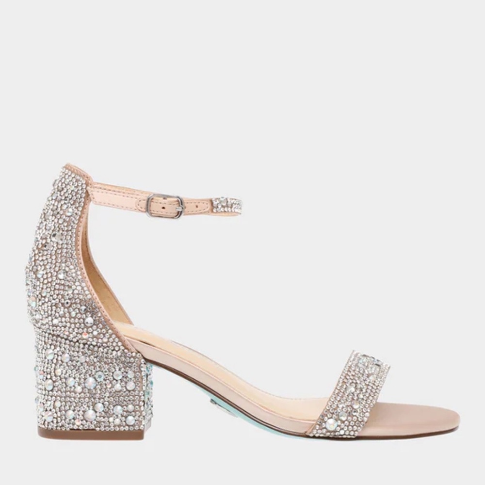Size 8 Mari Champagne Betsey Johnson Block Heel